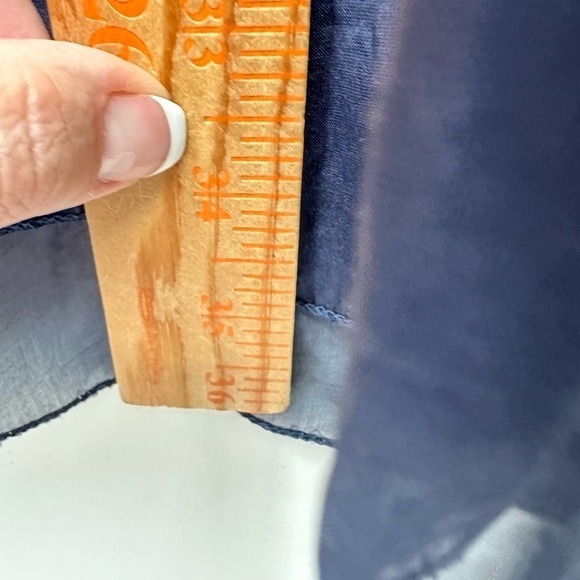 TEMPO PARIS SILK Vintage Navy quiet luxury sleeveless lightweight woman dress M - Picture 11 of 13